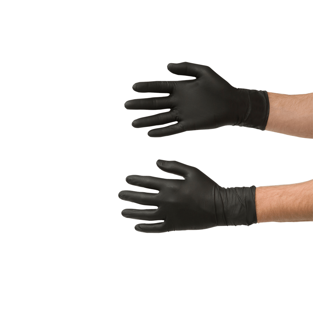 Jednorazové nitrilové rukavice čierne - M