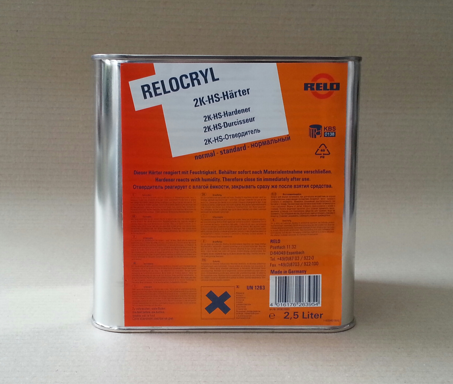 Relocryl 2-K HS Härter 2,5L Normál